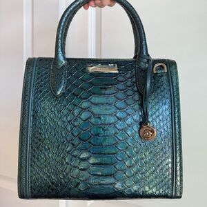 Brahmin Small Caroline Satchel Evergreen Kalopsia Leather